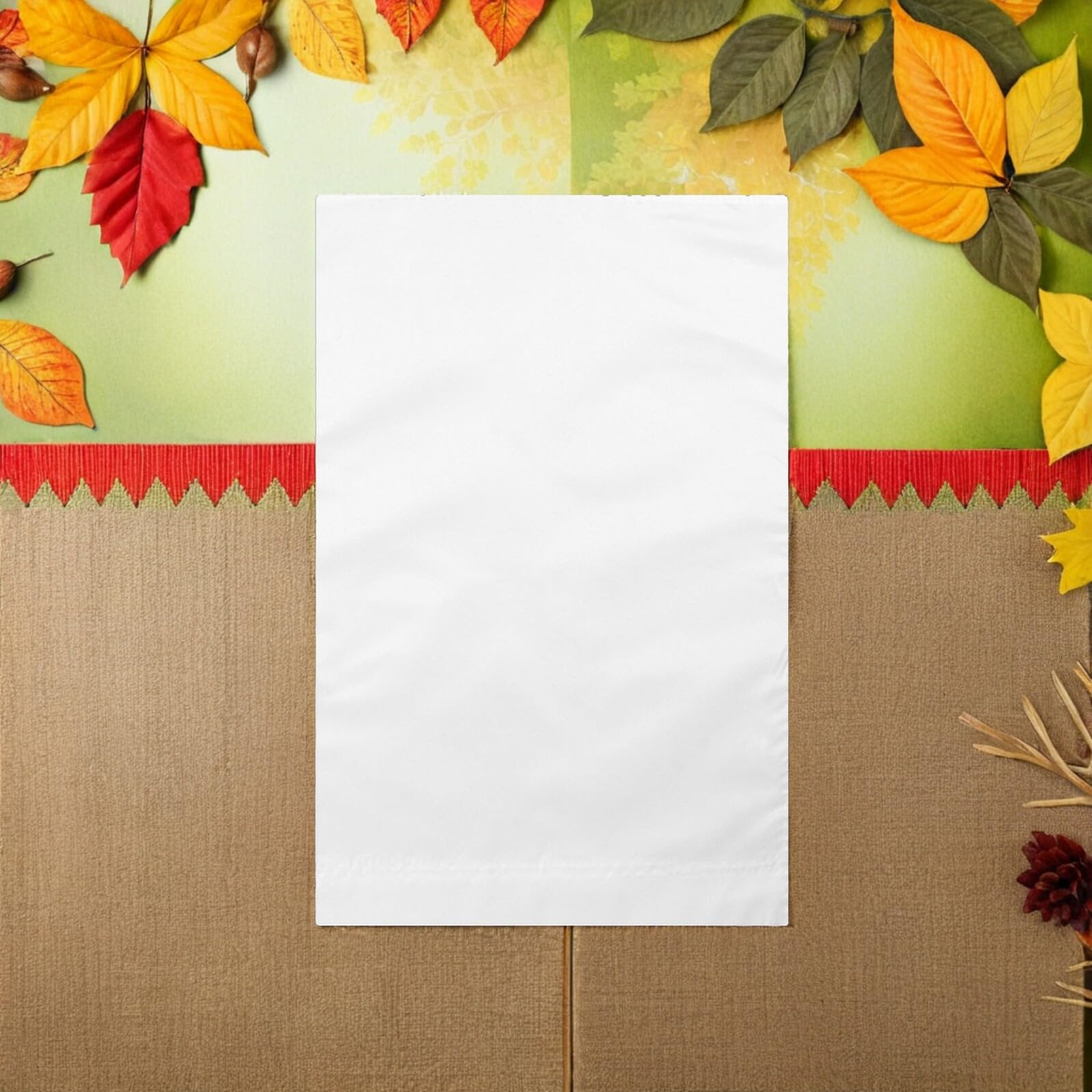 8 Bandiere da Giardino Bianche in Poliestere 30X45 CM per Esterni Striscioni Vuoti per Prato e Cortile Decorazioni Fai da Te Resistenti a Vento e Pioggia per Patio e Giardino