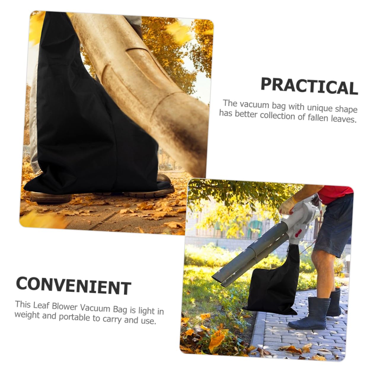 ibasenice 5 Series Bolsa De Almacenamiento para Soplador De Hojas Bolsa De Recolección Bolsa De Jardinería Bolsa De Aspiradora Bolsa para Césped Y Siega Bolsa para Desechos 2 Piezas x 5