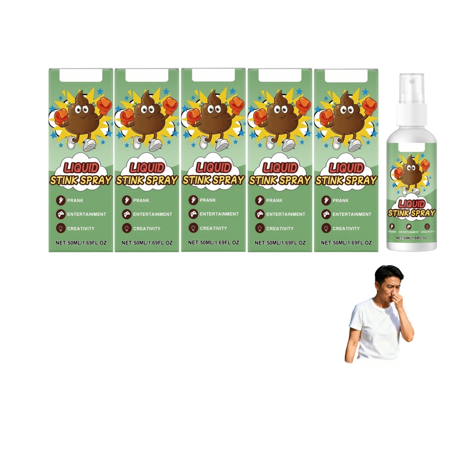 Spray apestoso Vaporizador de pedos extra fuerte, Stink Spray Relleno Vaporizador Broma Hedor Juguete Humorístico Botella Sorpresa Adecuado para niños Adultos Pausa escolar Fiestas, Spray para