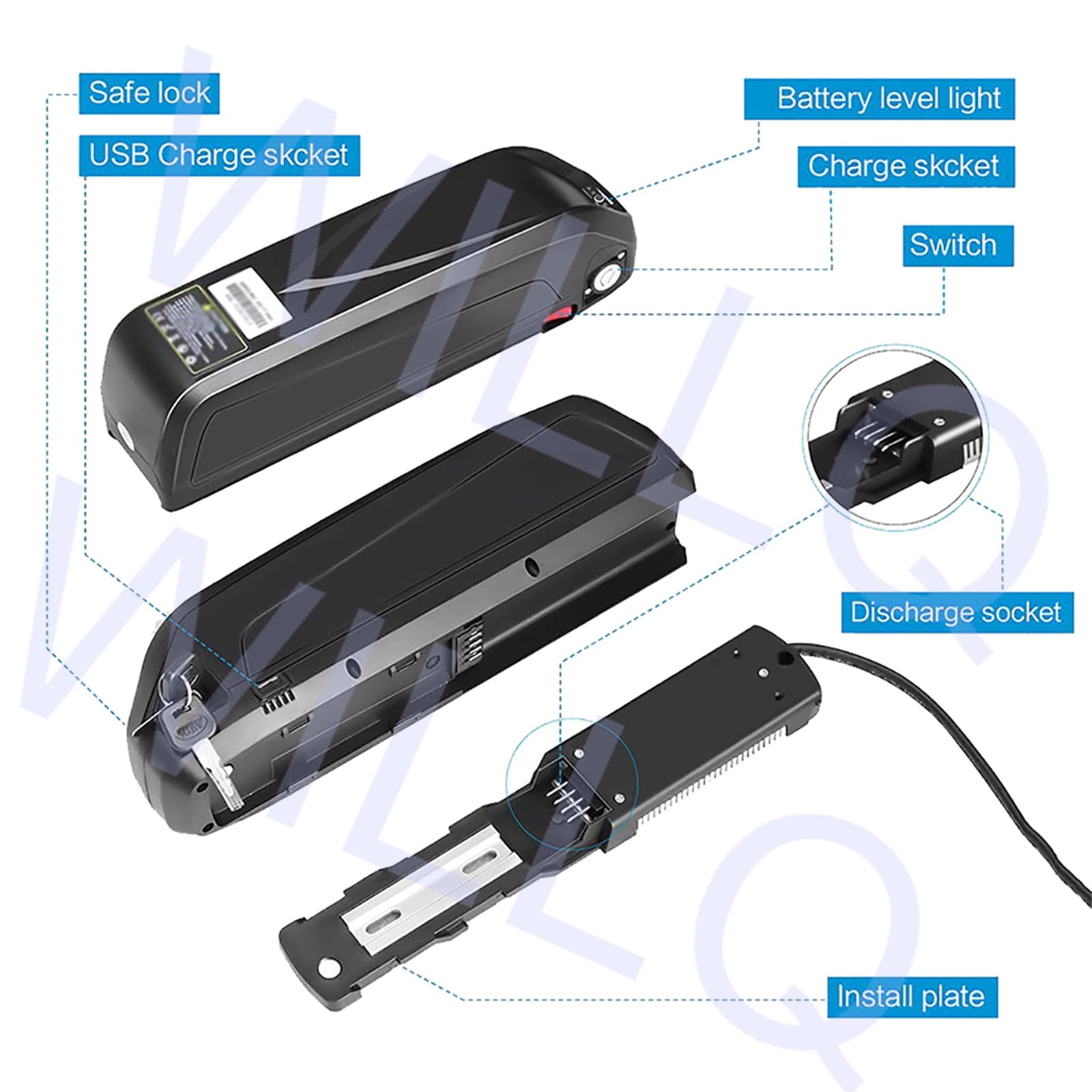 Amazon.co.jp: WILLQ 電動自転車バッテリー 48V 20Ah 22Ah 電動自転車