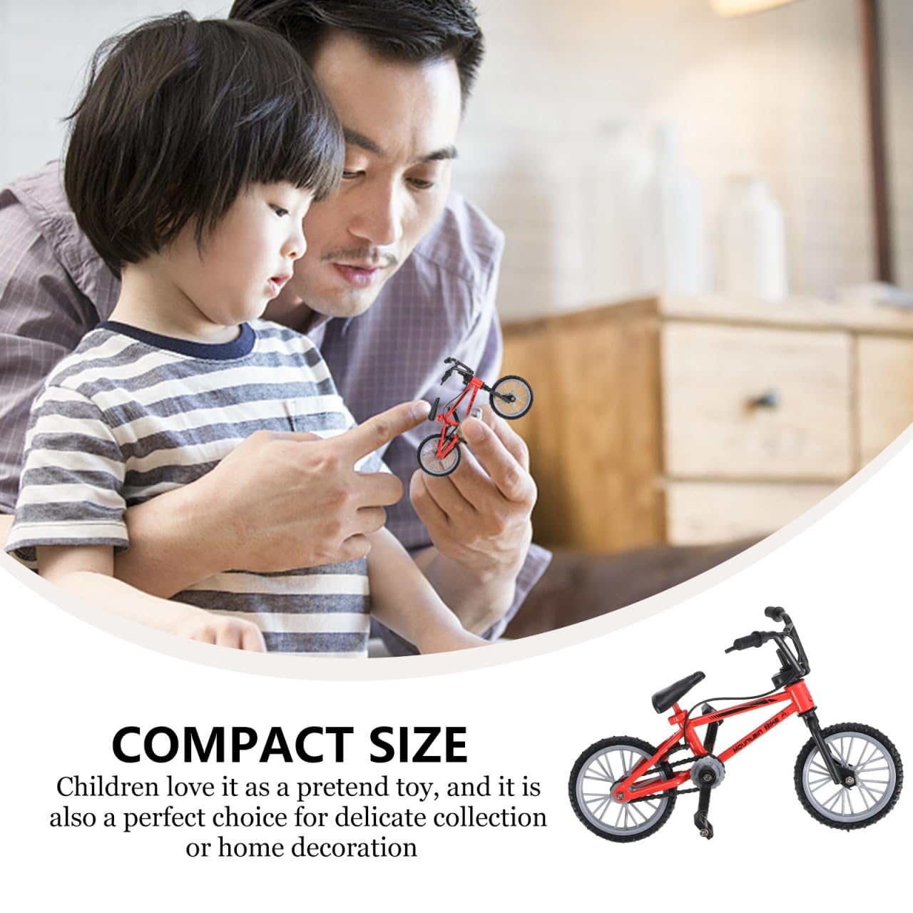 BESTonZON Mini Finger Bike Toy Desktop Mountain Bike Game for Kids with Realistic Bmx Details and Spare Tires Included - Image 4