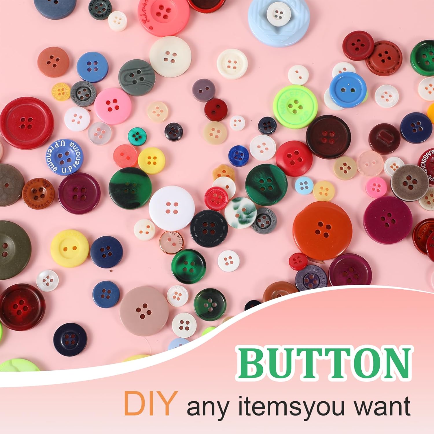 3000pcs Assorted Size Buttons 2 Hole and 4 Hole Craft Buttons for Sewing DIY Manual Painting DIY Handmade Ornament Easter Egg Fillers Decorative