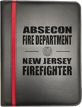 Compatible with Absecon New Jersey Fire Departments Firefighter Thin Red Line Firefighters Portfolio Padfolio Organizer Firefighters Prayer Print Thin Red Line Maltese Cross Decal Pack of 1