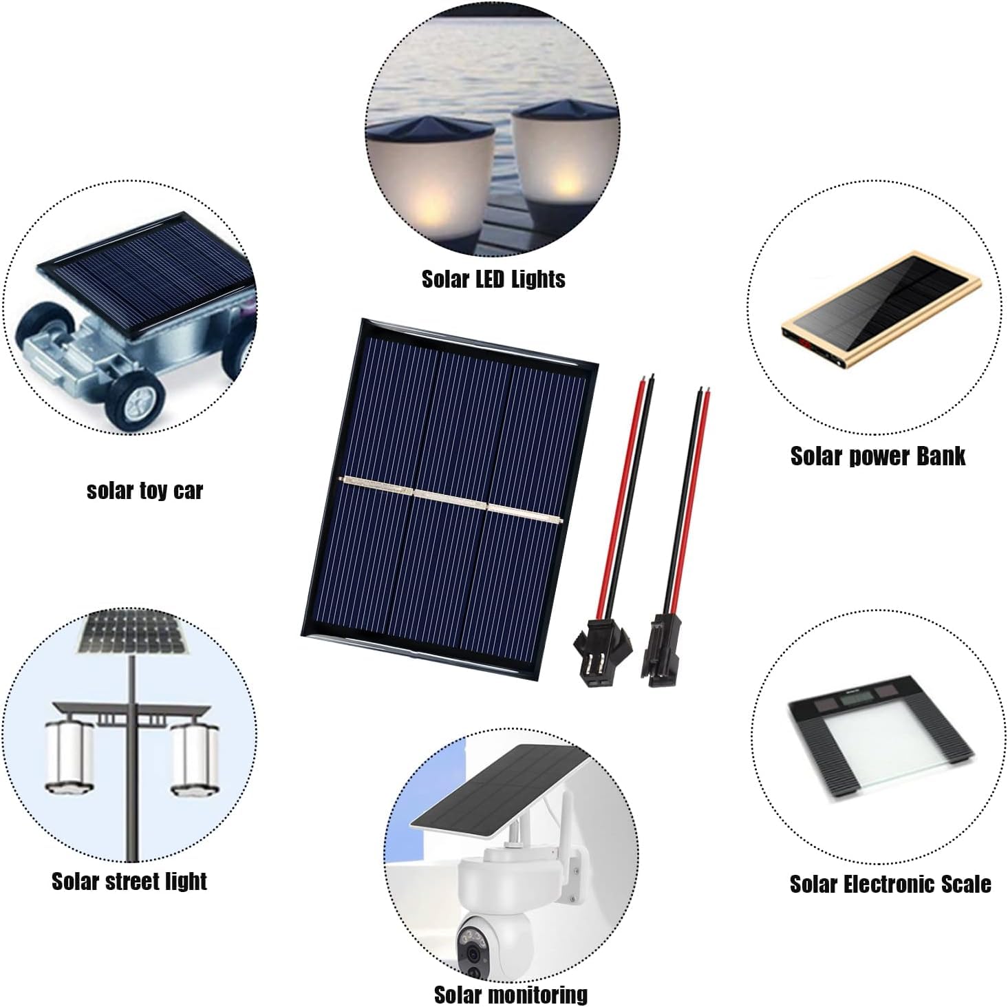 GTIWUNG 10 sztuk 60 x 80 mm mikro mini panele słoneczne, przenośny moduł zasilania modułu ładowarki do zasilania energią słoneczną, do domu DIY, projektów naukowych
