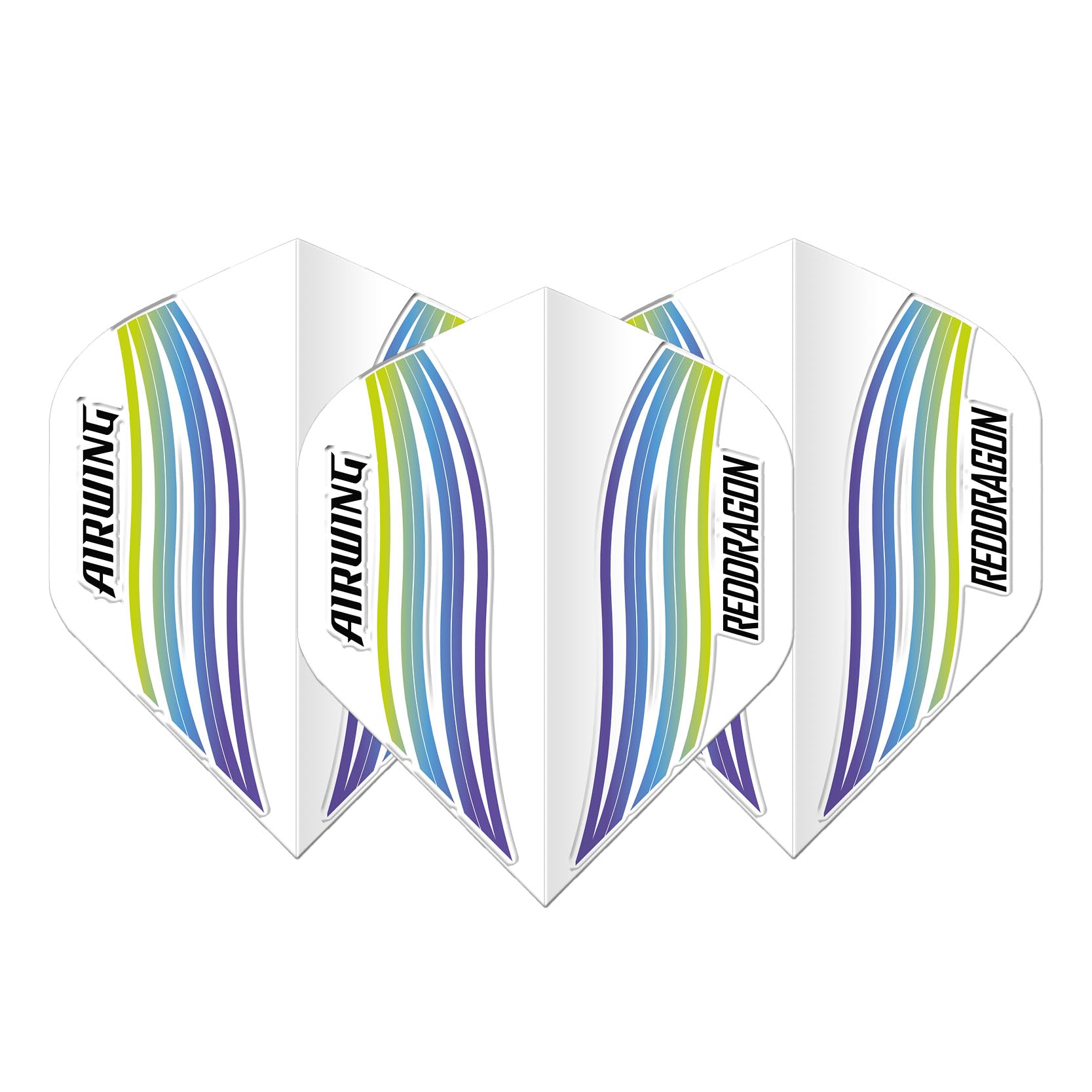 RED DRAGON Airwing Unique Moulded Blue Wave Standard Dart Flights 1 Set Per Pack (3 Dart Flights in total) - Image 2