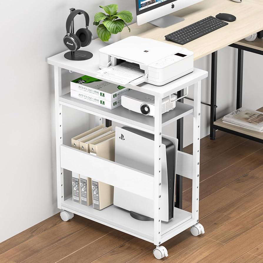パソコンラック デスクスチール キャスター付き 多機能 多用途