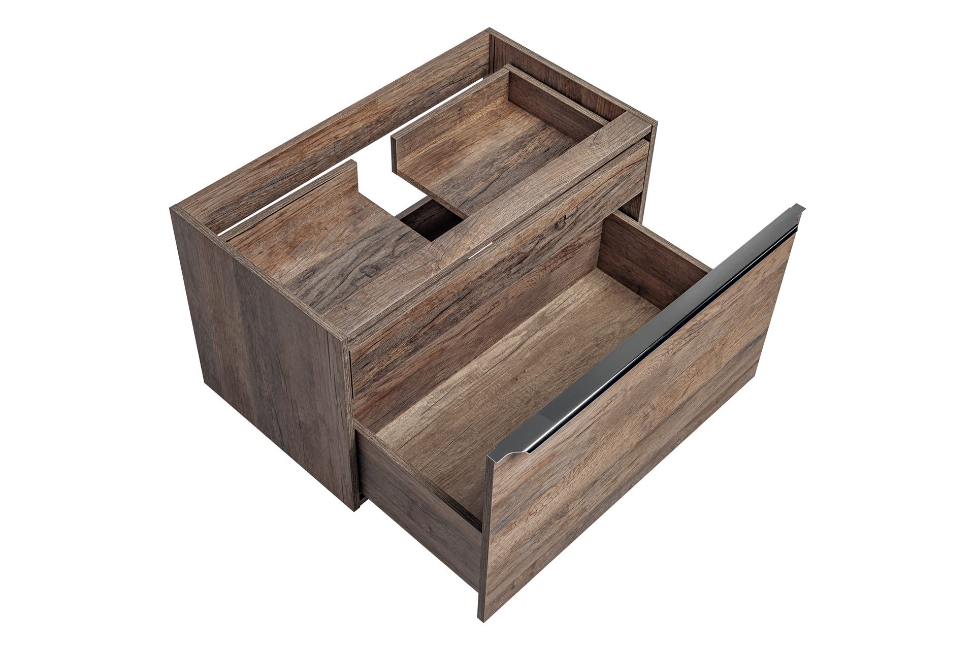 Mebel umywalkowy 80 cm Santa FE Oak, Mebel umywalkowy z blatem, wiszące meble łazienkowe, Nowoczesne meble łazienkowe, kolor dąb Santa fe (bez blatu roboczego)