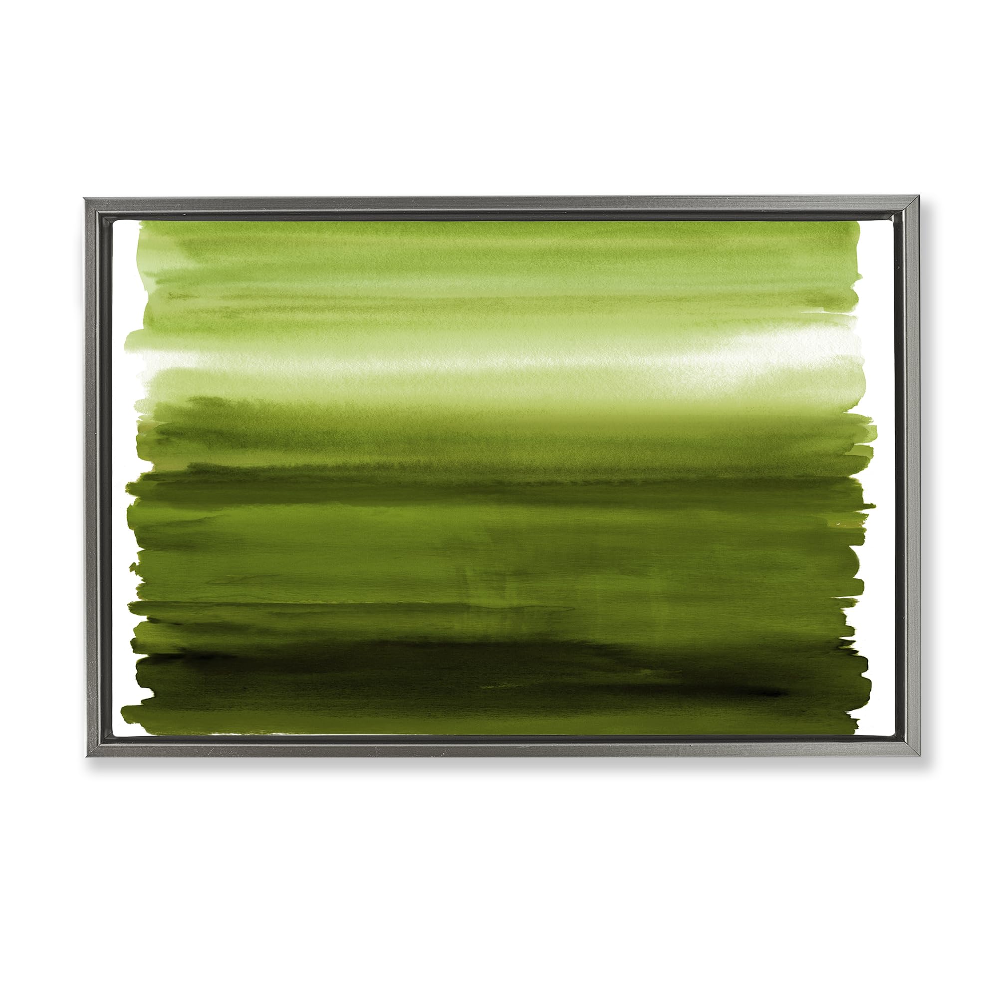 Stupell Industries Luster Gray (Matte) Ombre Green Gradient Abstract, 16 X 24 Inch Canvas In Floater Frame