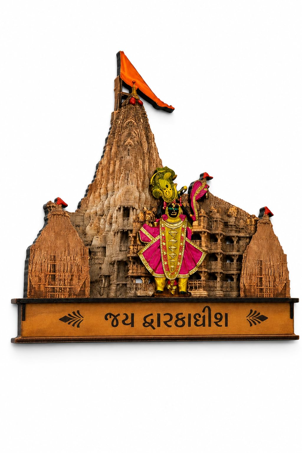 GP Mothers Arts | DwarkaDhish Temple Design Decorative Fridge Magnet with Krishna Artwork, Traditional Indian Religious Wall Decor-image-21