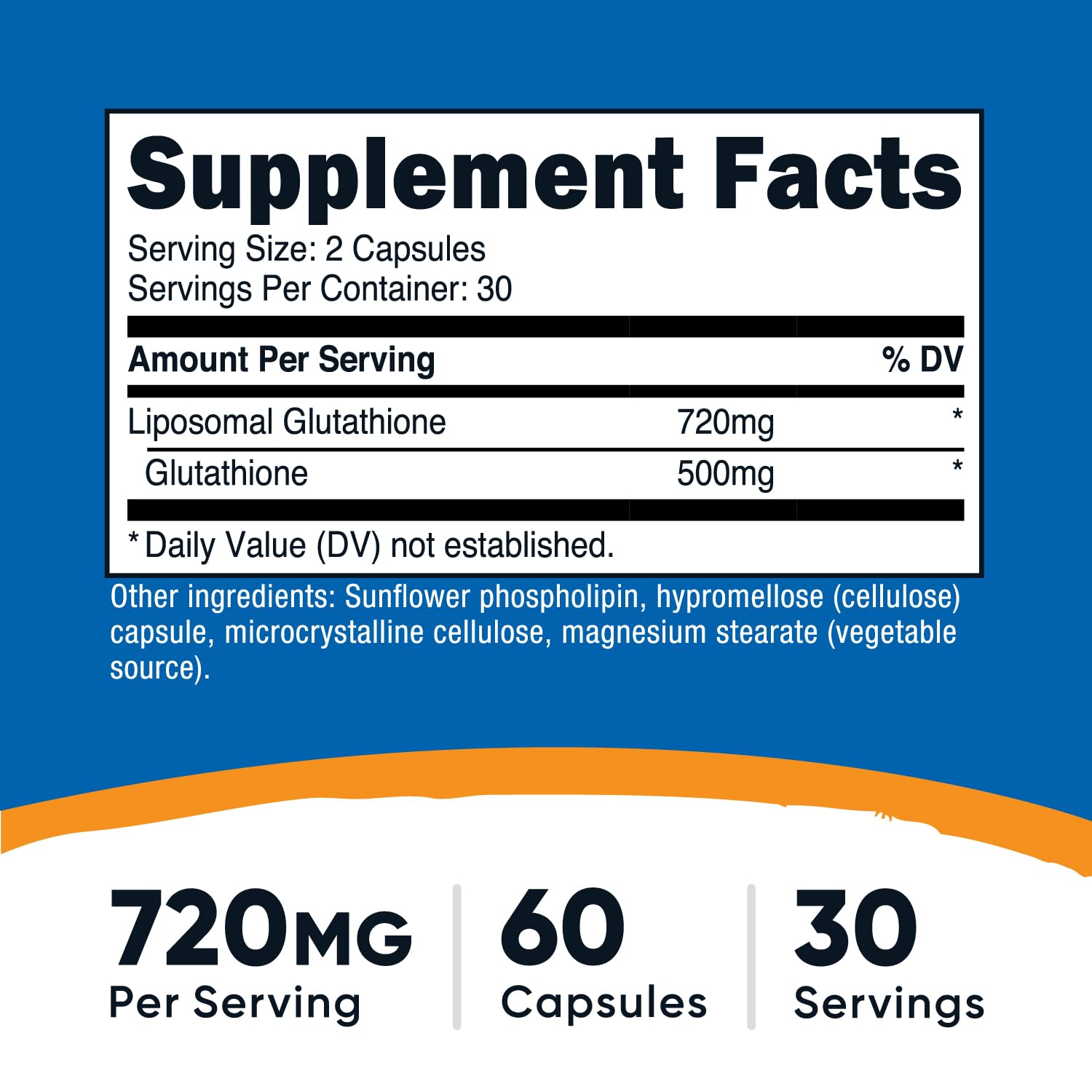 Amazon.com: Nutricost Liposomal Glutathione Supplement 60 Capsules, 720 mg Per Serving - Vegan, GMO-Free, 30 Servings : Health & Household Amazon.com: Nutricost Liposomal Glutathione Supplement 60 Capsules, 720 mg Per Serving - Vegan, GMO-Free, 30 Servings : Health & Household