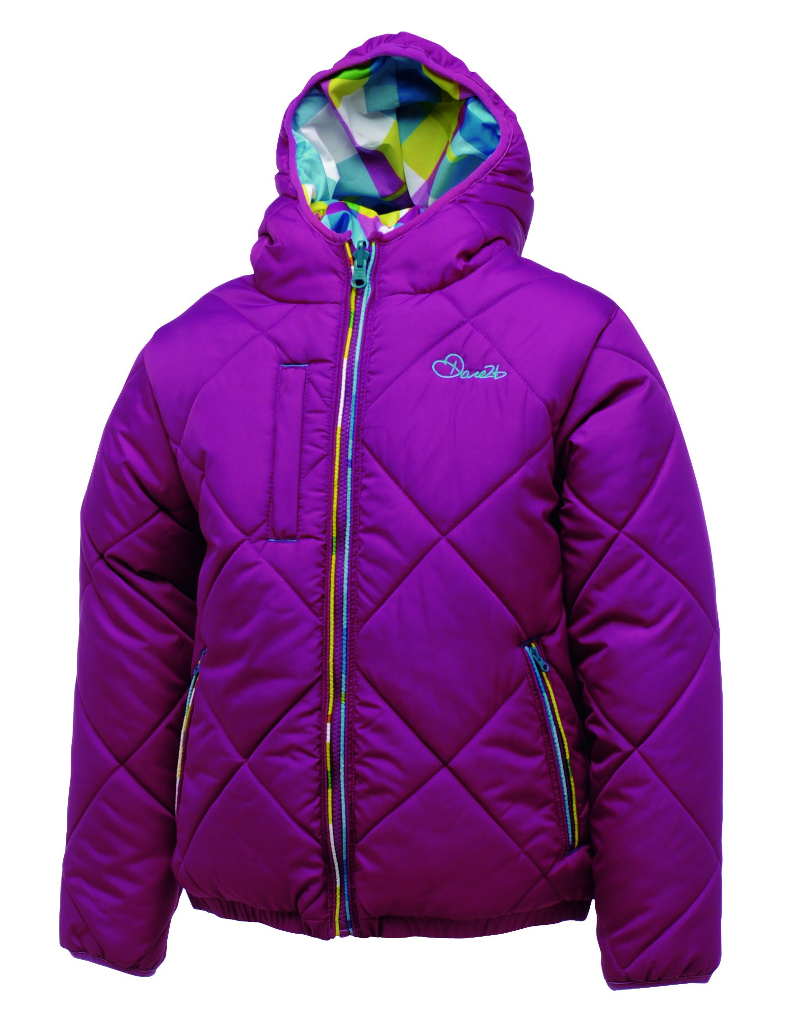 Dare2b Flippancy Girls Reversible Quilted Jacket/Coat (Plum Pie, Youth 34" (EU 176))