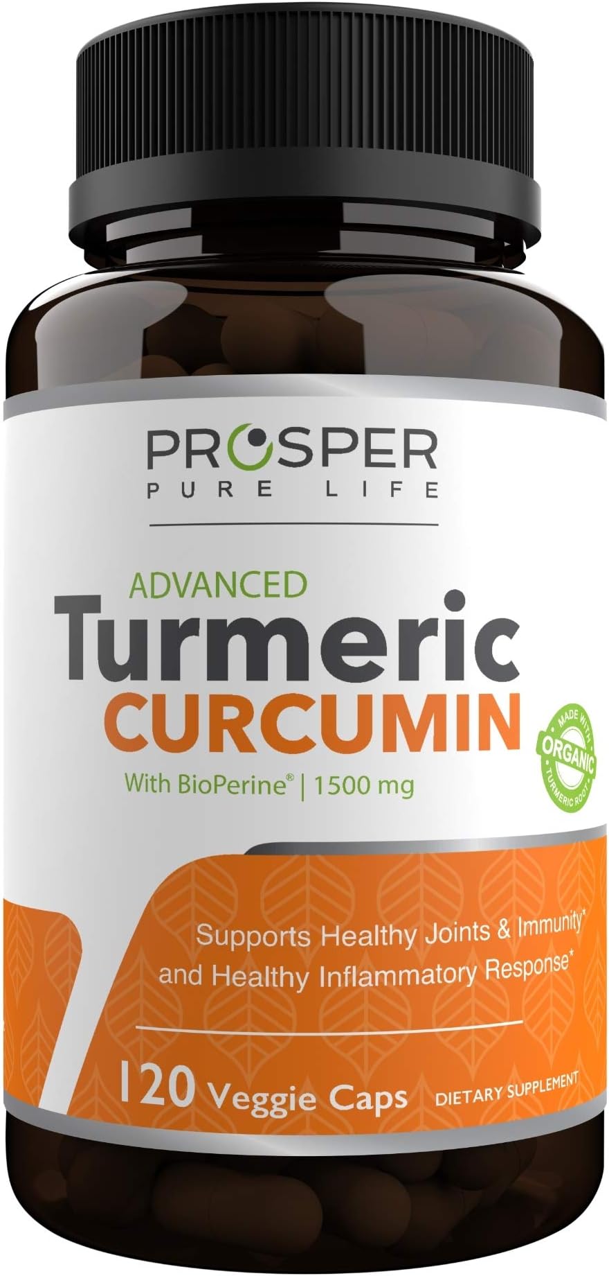 Turmeric Curcumin Advanced (2 Month Supply) 1500mg 95% Curcuminoids with BioPerine Black Pepper Extract for Better Absorption (120 Capsules) Prosper Pure Life
