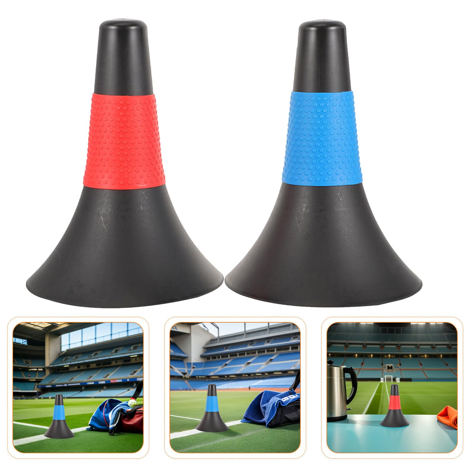 Didiseaon 6 Piezas Conos de Fútbol para Entrenamiento Conos Deportivos para Agilidad y Drills de Baloncesto Patinaje y Fútbol Equipo Ligero y Resistente para Prácticas