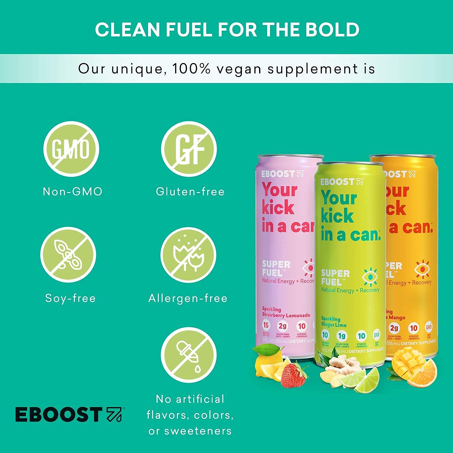 EBOOST Super Fuel Natural Nootropic Energy Drink Electrolytes