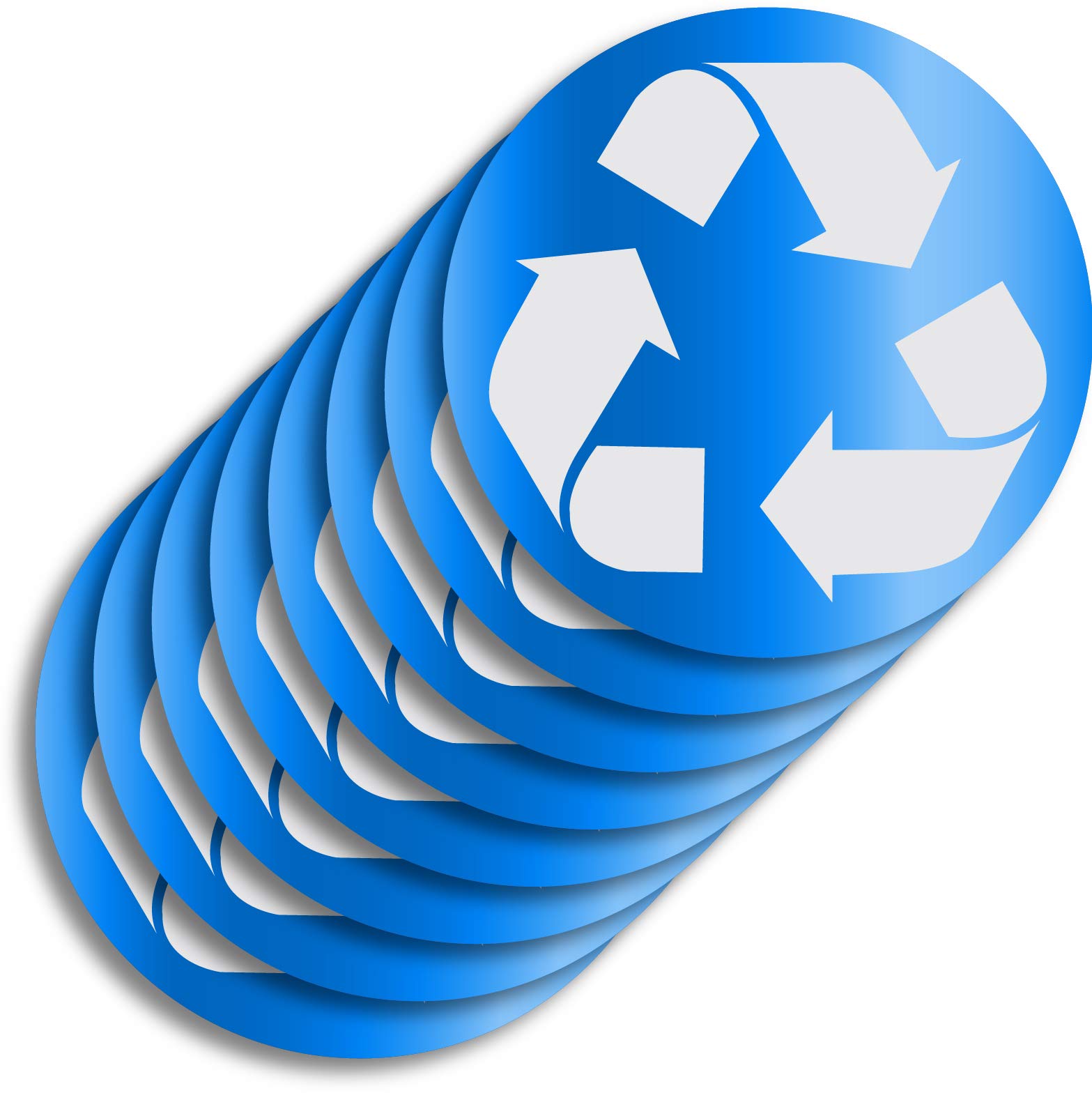 Buy 8 Pack (3in x 3in) Recycle Logo Sticker to Organize Your T for T