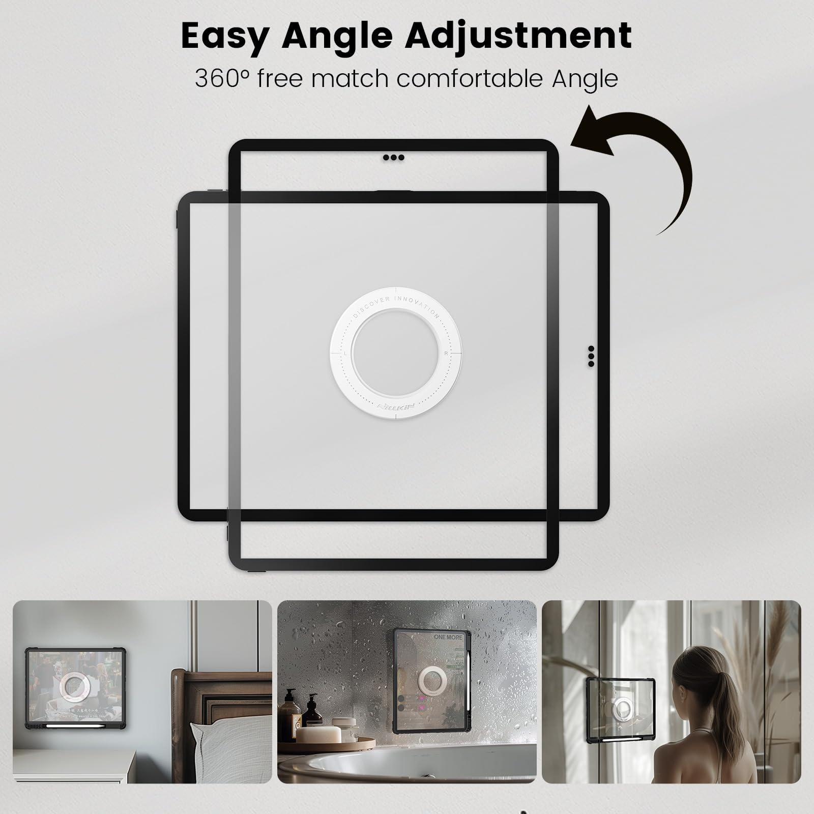 Nillkin Magnetic Tablet Wall Mount and Holder for Bedroom car Back seat, headrest iPad Wall Mount for car Cradle Magnet for iPad Air,Tablet Surface,SnapHold Magnetic Sticker Bathroom,Office,Fridg