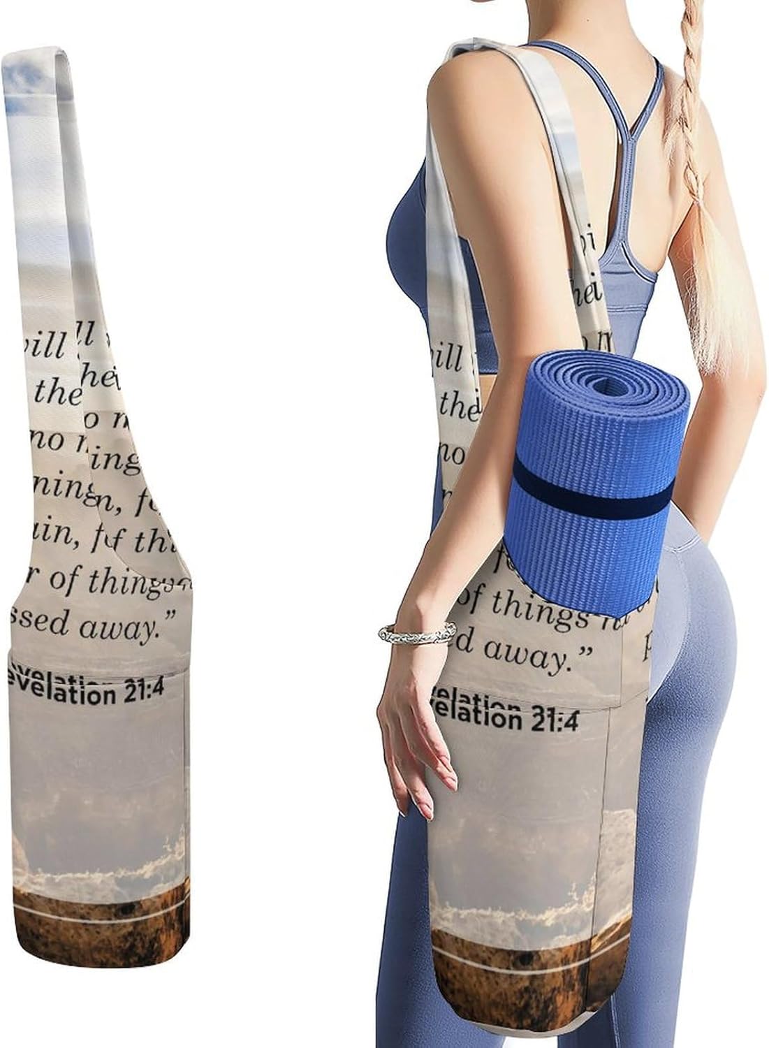 Valentine Hearts And Flowers Canvas Yoga Mat Storage Bag，Spacious, Stylish And Durable with Heat Transfer Print