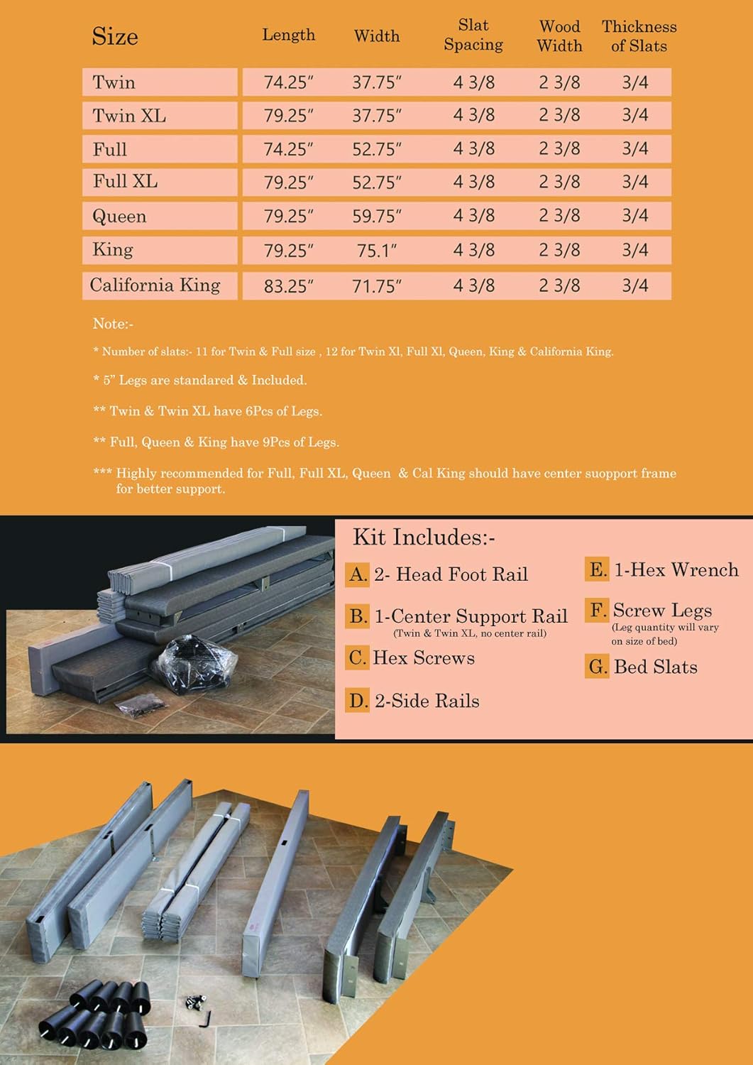 Nutan Platform Mattress, Eliminate Need for Box Spring and Bed Frame, Twin, Beige