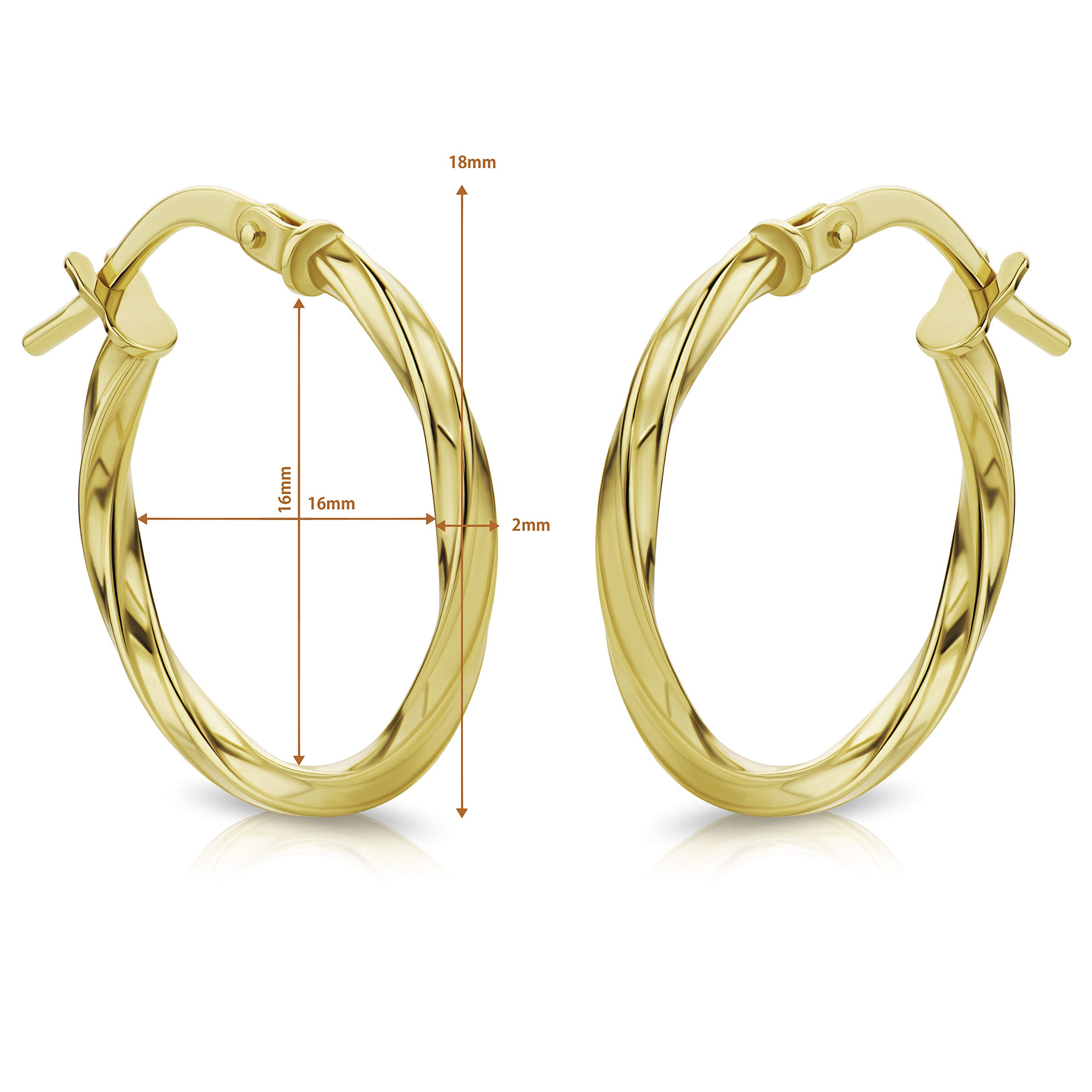 Orovi Damen Gold Creolen Ohrringe GelbGold Ohrringe 18 Karat (750) Ohr-Schmuck