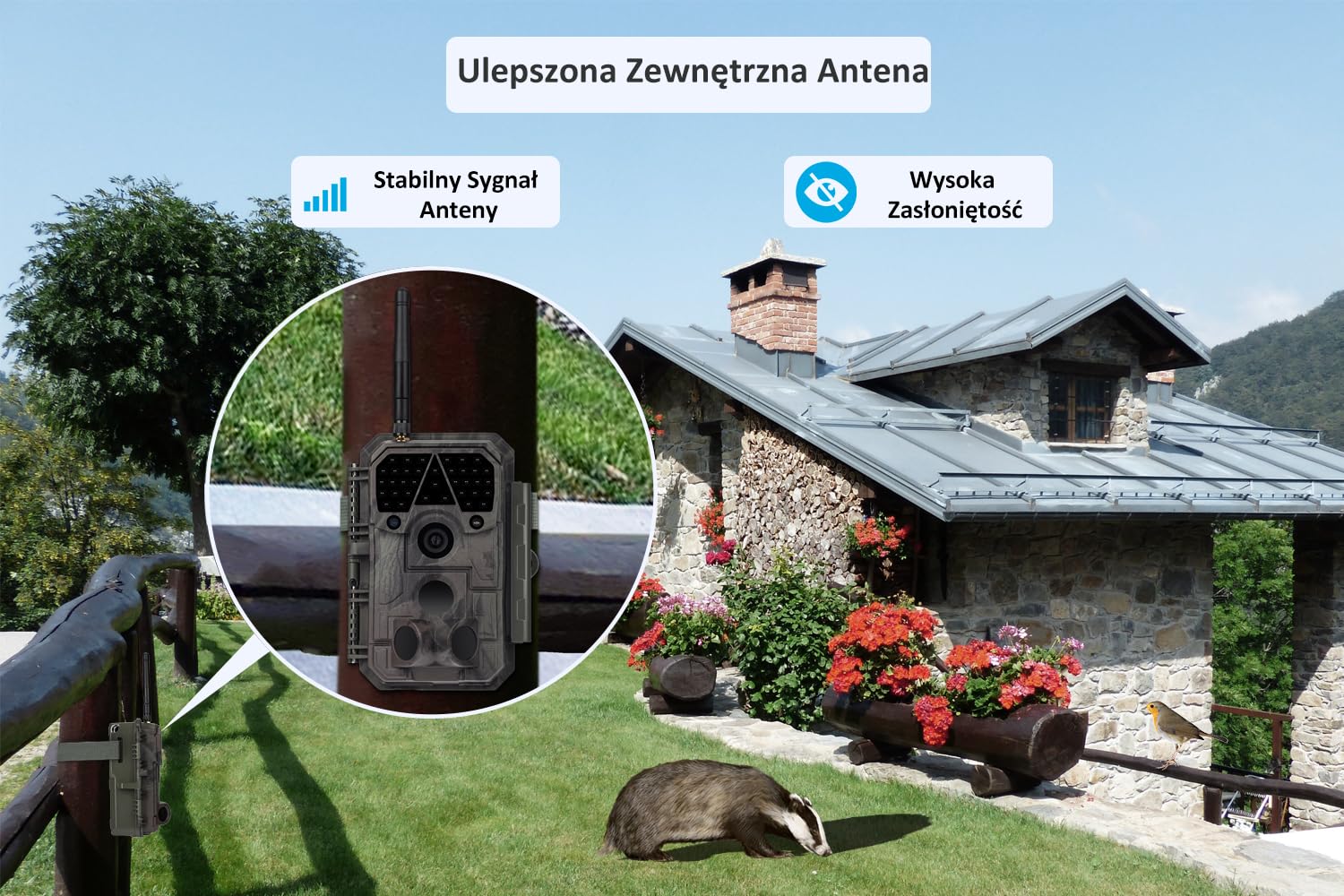 Meidase P100 Kamera Myśliwska WiFi Bluetooth, 32MP 1296P, 30m Noktowizja, 0.1s Aktywacja Ruchu, IP66 Wodoodporna, Transfer Aplikacji, Monitorowanie Terenu