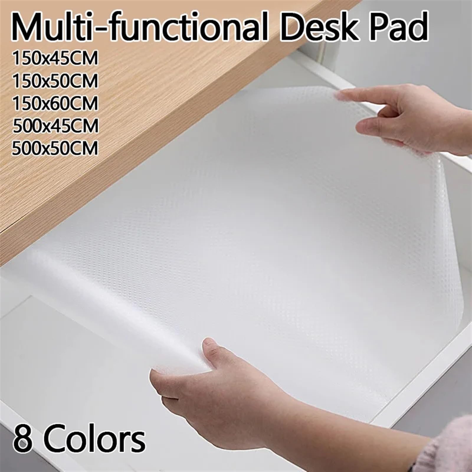 Schubladenmatte Wiederverwendbare Regalabdeckung, Schrankmatte, Schubladenmatte, wasserdicht, staubdicht, rutschfest, for Kühlschrank, Küchentisch, Unterlage aus Papier (Color : White, Size : 500x50