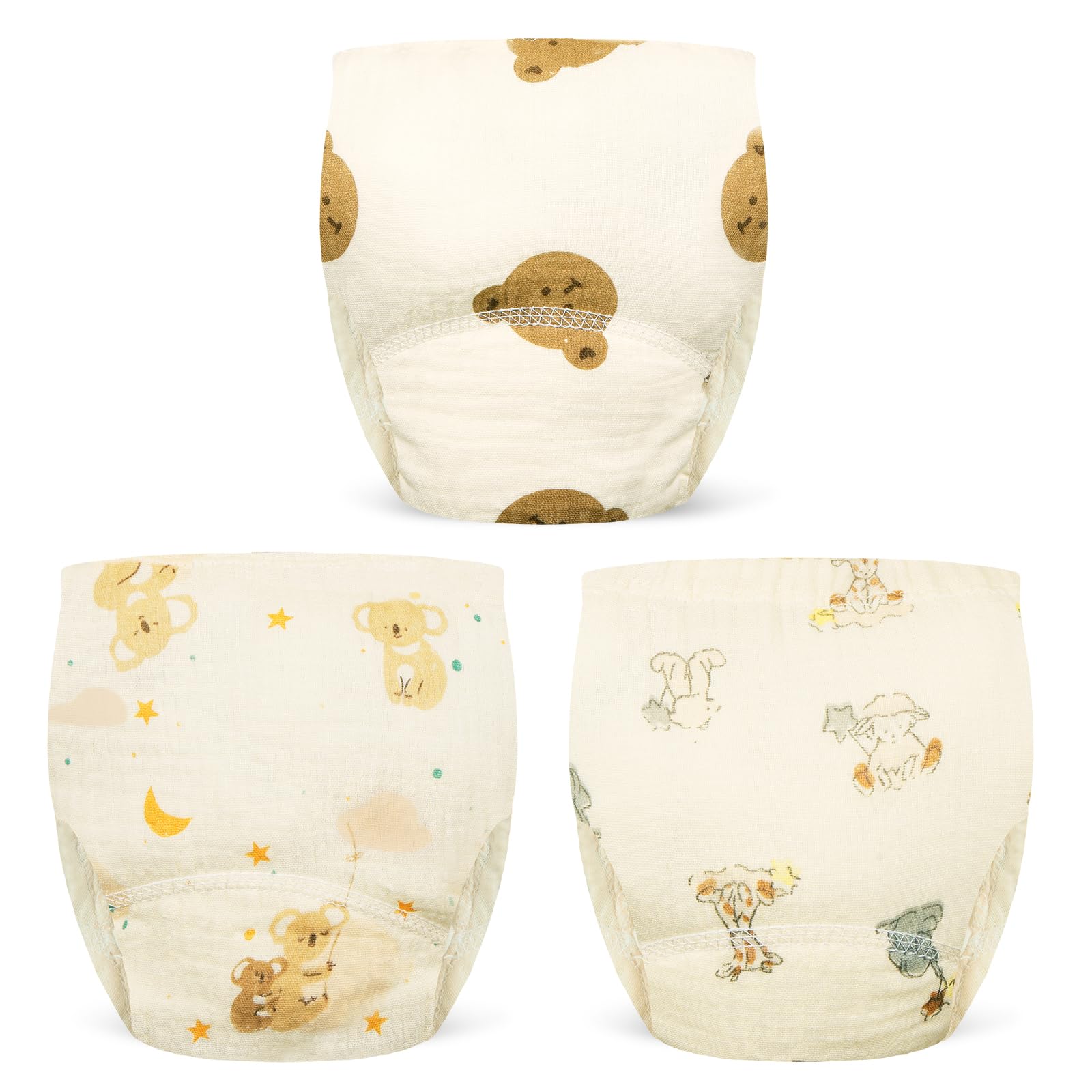 Aolso Potty Training Pants - 10Pcs Reusable Baby Toddler Underwear With Patterns for Boys - Cotton Washable Toilet Training Pants (Girl-110) — view 15