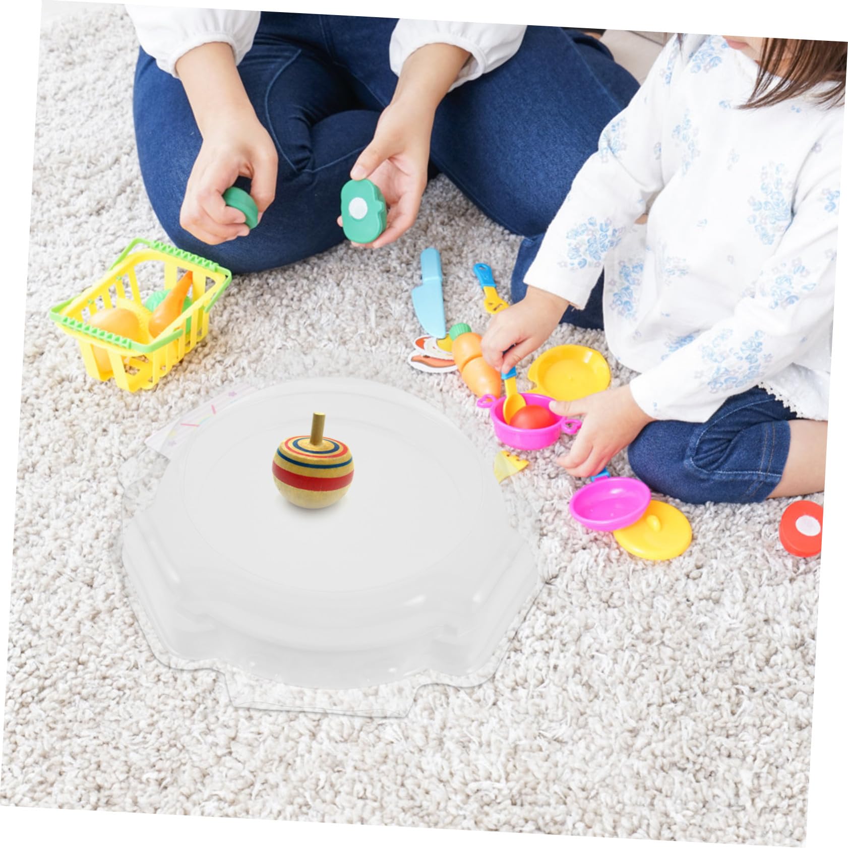 Hemobllo Plato de Entrenamiento Giratorio para Niños Escudo Protector y Plástico Reutilizable, Juego Interactivo Adecuado para Competiciones en Casa y Escuela