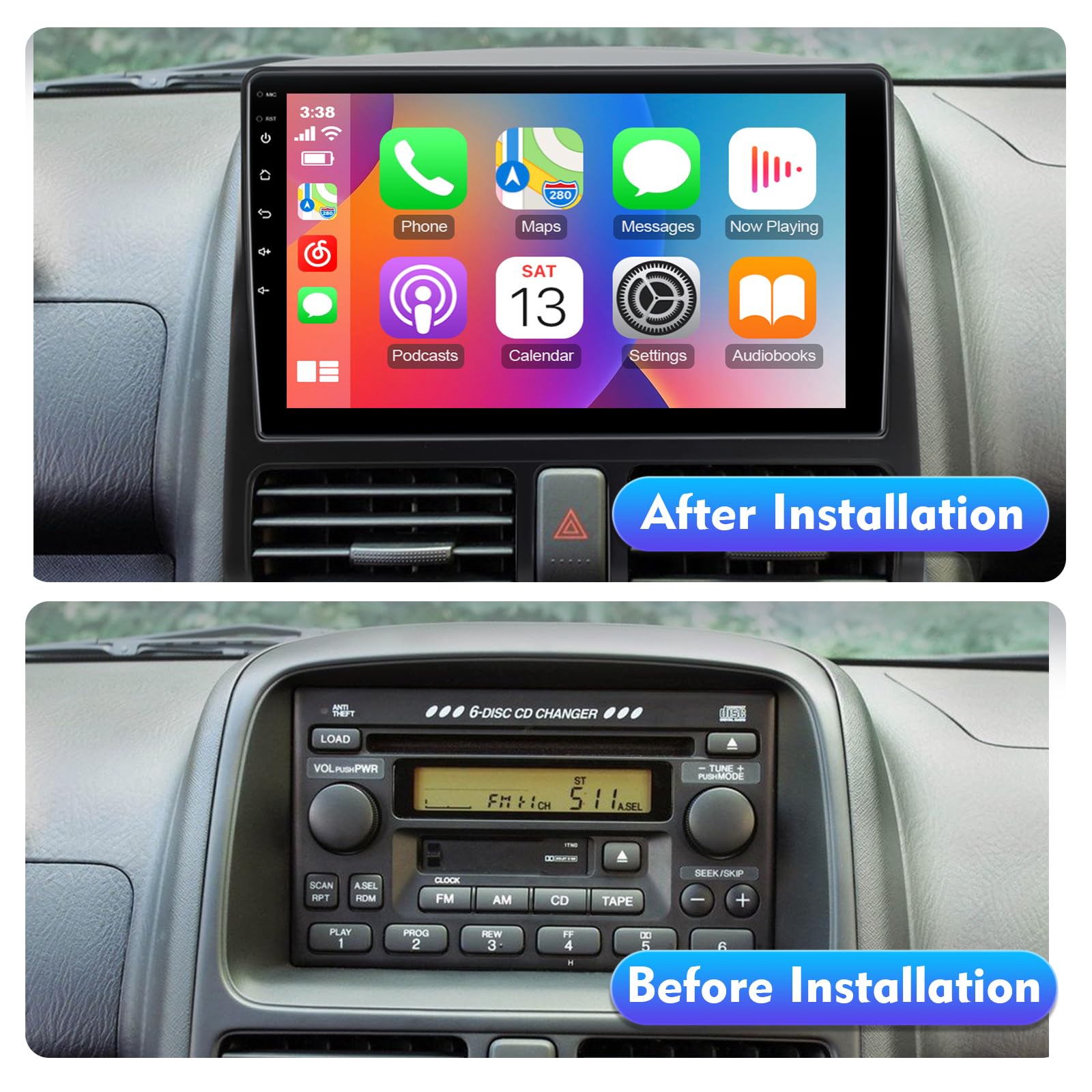 Amazon.com: 9-inch Android 12 Double Din Car Stereo for Honda CR-V 