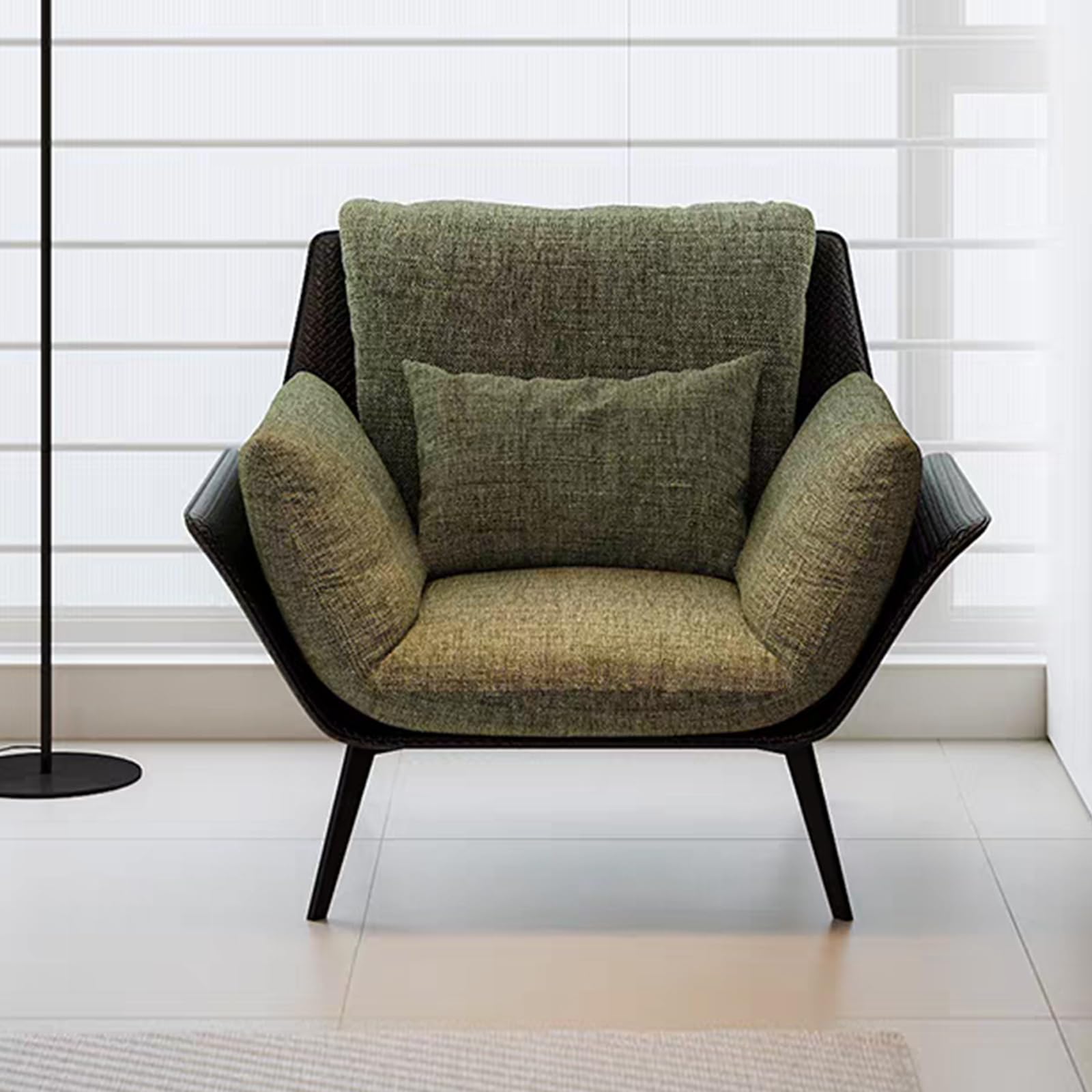 Fauteuil de bureau ergonomique vert pour soulager le dos à la maison