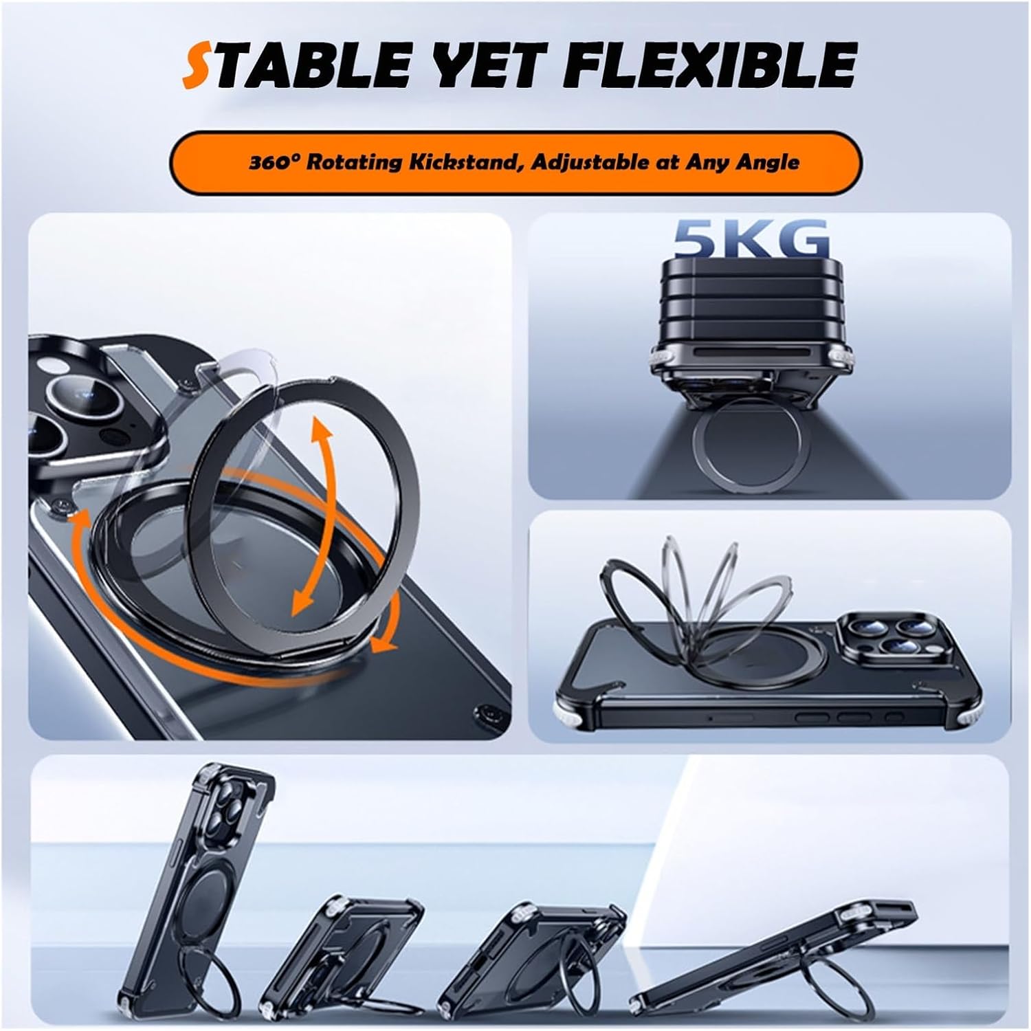 Frameless Metal Case for iPhone 16 Pro/16 Pro Max, Ultra-Thin Aluminum Alloy Bumper with Leather Back, Compatible with MagSafe, Slim Heavy-Duty Shockproof Protective Cover(Gold,16 Pro Max)