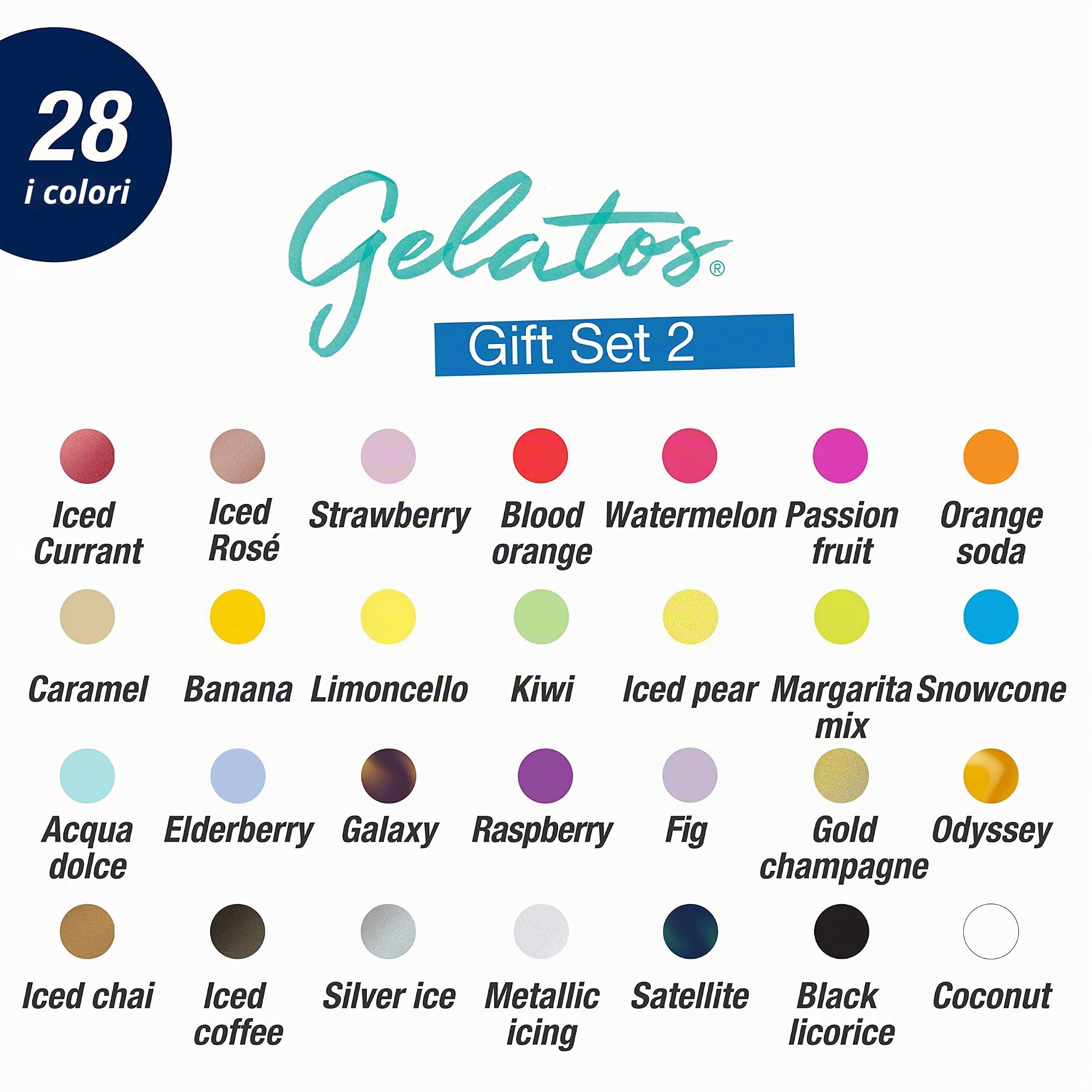 Faber-Castell Gelatos Dolce II - Set regalo multiuso, 28 colori