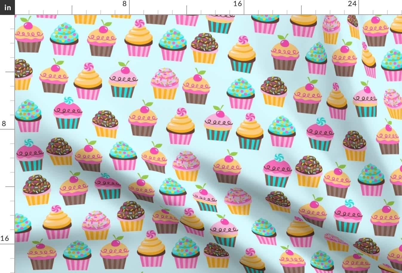 Spoonflower Fabric - Sugar Cupcakes Drops Ice Cream Hipster Kids Cupcake Bakery Sweets Printed on Minky Fabric by The Yard - Sewing Baby Blankets Quilt Backing Plush