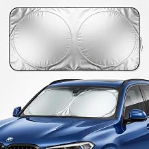 Foldable Windshield Sun Shade for Car, Truck, SUV - Blocks Sunlight & Heat, UV Sun Visor Sunshade Protector