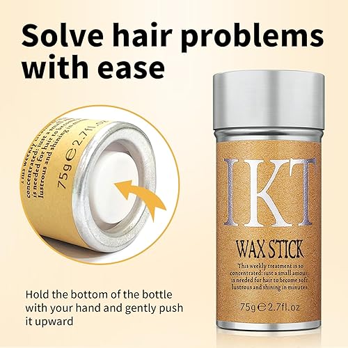 Miniatura 10 de Juego de varillas de cera para el cabello (3 piezas)  Control de bordes, palo de peinado para cabello y pelucas de bebé, fijación de encrespamiento