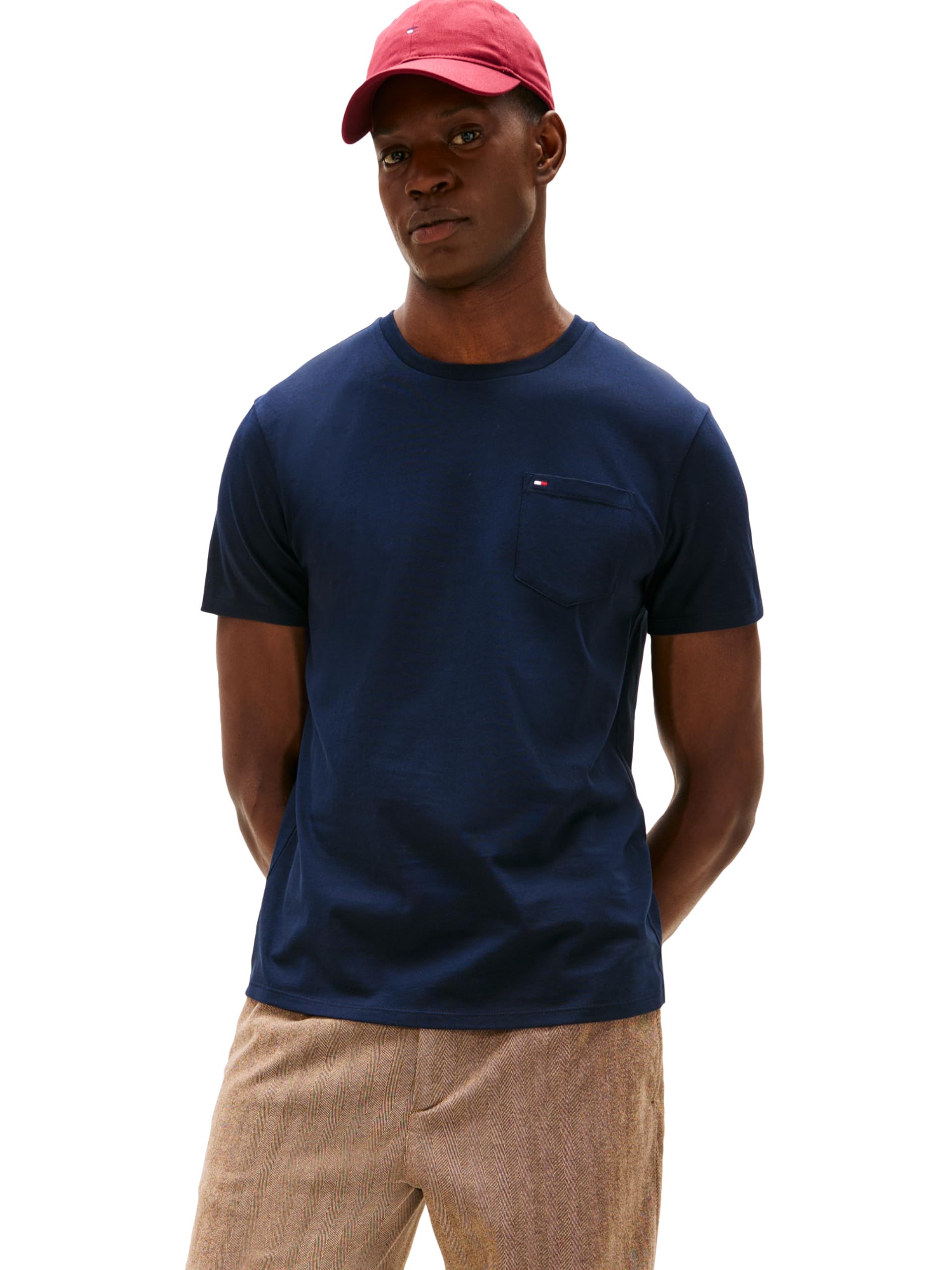 Tommy Hilfigermens T Shirt Crewneck with Pocket T-Shirt