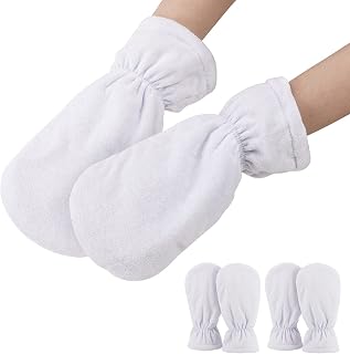 Segbeauty 4pcs Paraffin Wax Mitts, Thick Paraffin Heated Hand Covers, Paraffin Baths Gloves for Hot Wax Hand thera-py Bath Paraffin Thermal treat-ment SPA Wax Warmer Paraffin Wax Machine White