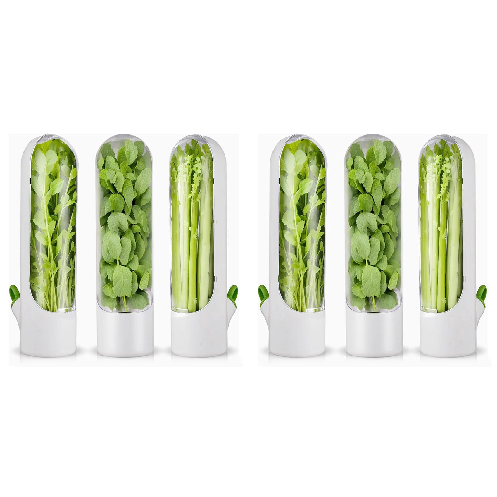 Wzxksoac 6Pcs Herb Saver For Refrigerator Herb Freshs Keeper For Refrigerator,Herb Storage For Cilantro,Parsley, Asparagus
