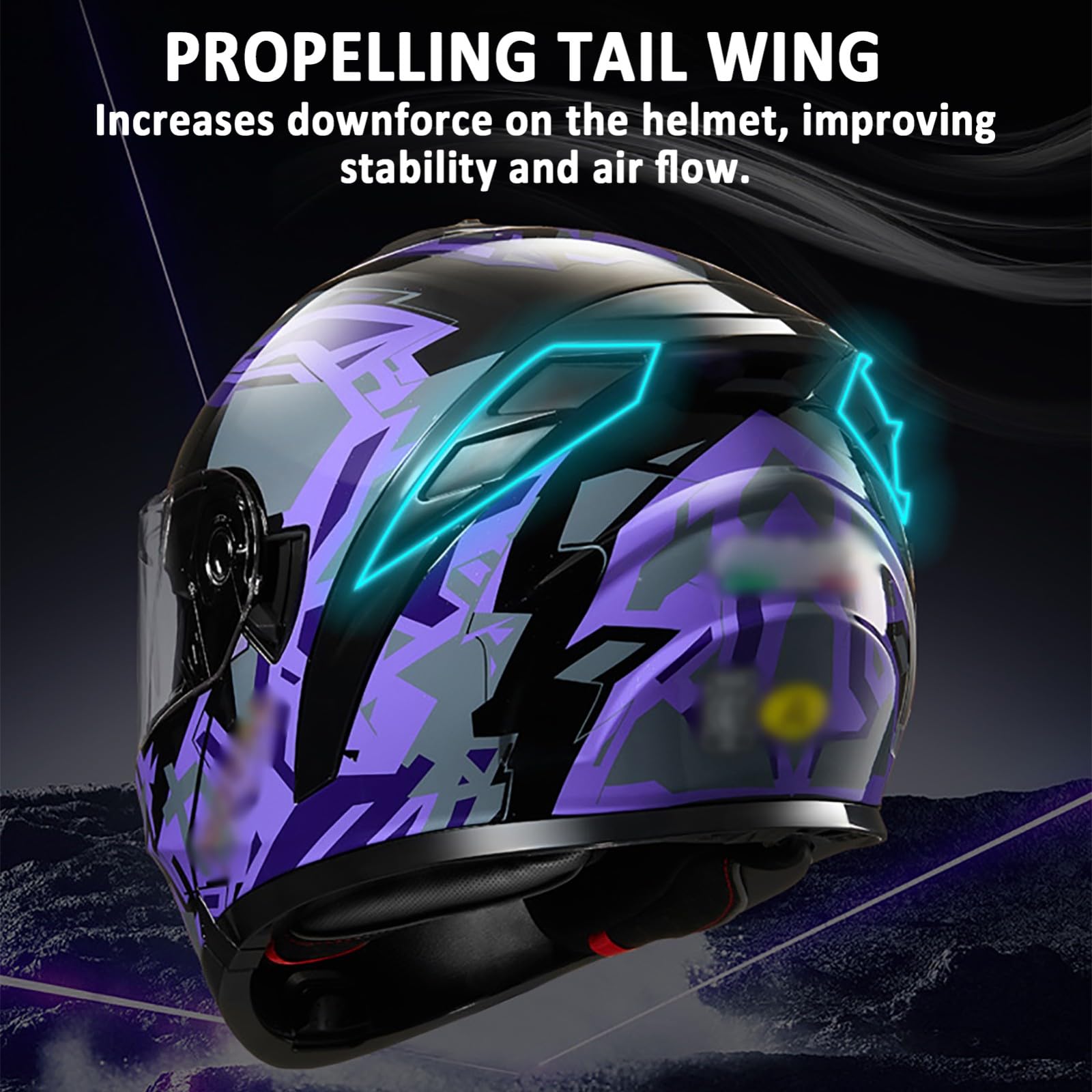 Kask integralny z podwójnym wizjerem, kask motocrossowy dla mężczyzn i kobiet, składany modułowy kask motocyklowy ECE 22.06 dopuszczony