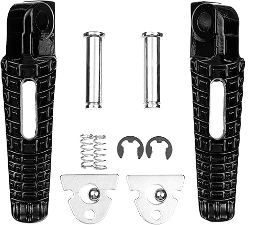Estriberas de pie trasero Pedal para Suzuki GSXR600 GSXR750 GSXR1000 B-King (clavijas traseras, negro)