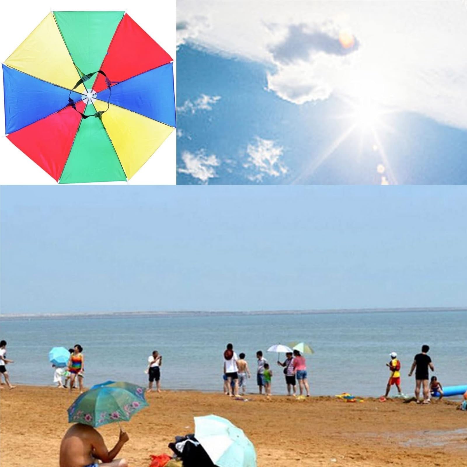 Przeciwsłoneczny Parasol Wędkarski 2 Szt. Lekki, Przenośny Parasol Do Aktywności Na Świeżym Powietrzu Ogrodnictwa