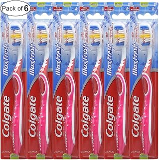 Colgate Maxfresh Toothbrush Medium, 1 Count (Pack of 6)