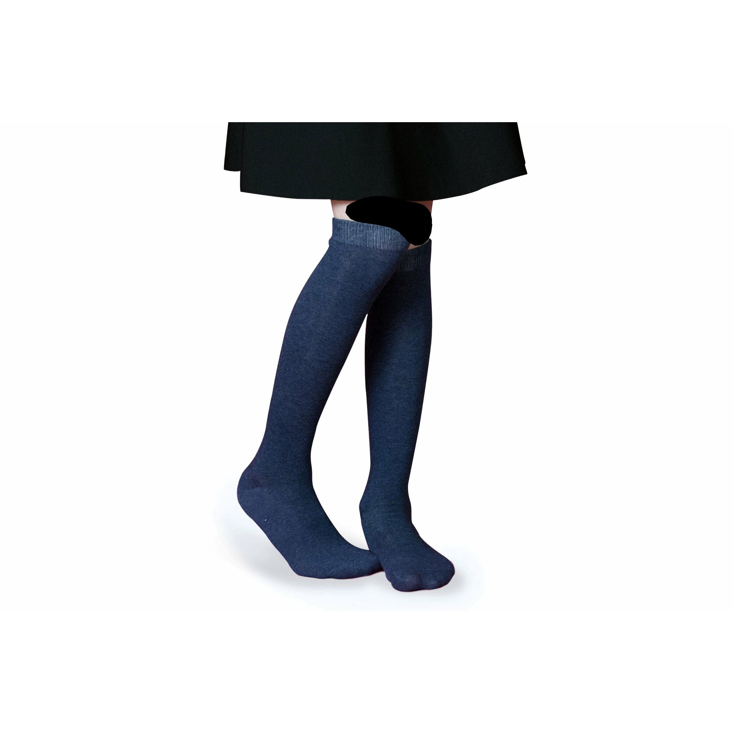 Kniestrümpfe für Mädchen, Premium-Baumwoll-Mischgewebe, perfekt für Schuluniformen und besondere Anlässe, verschiedene Farben (3er-Pack)