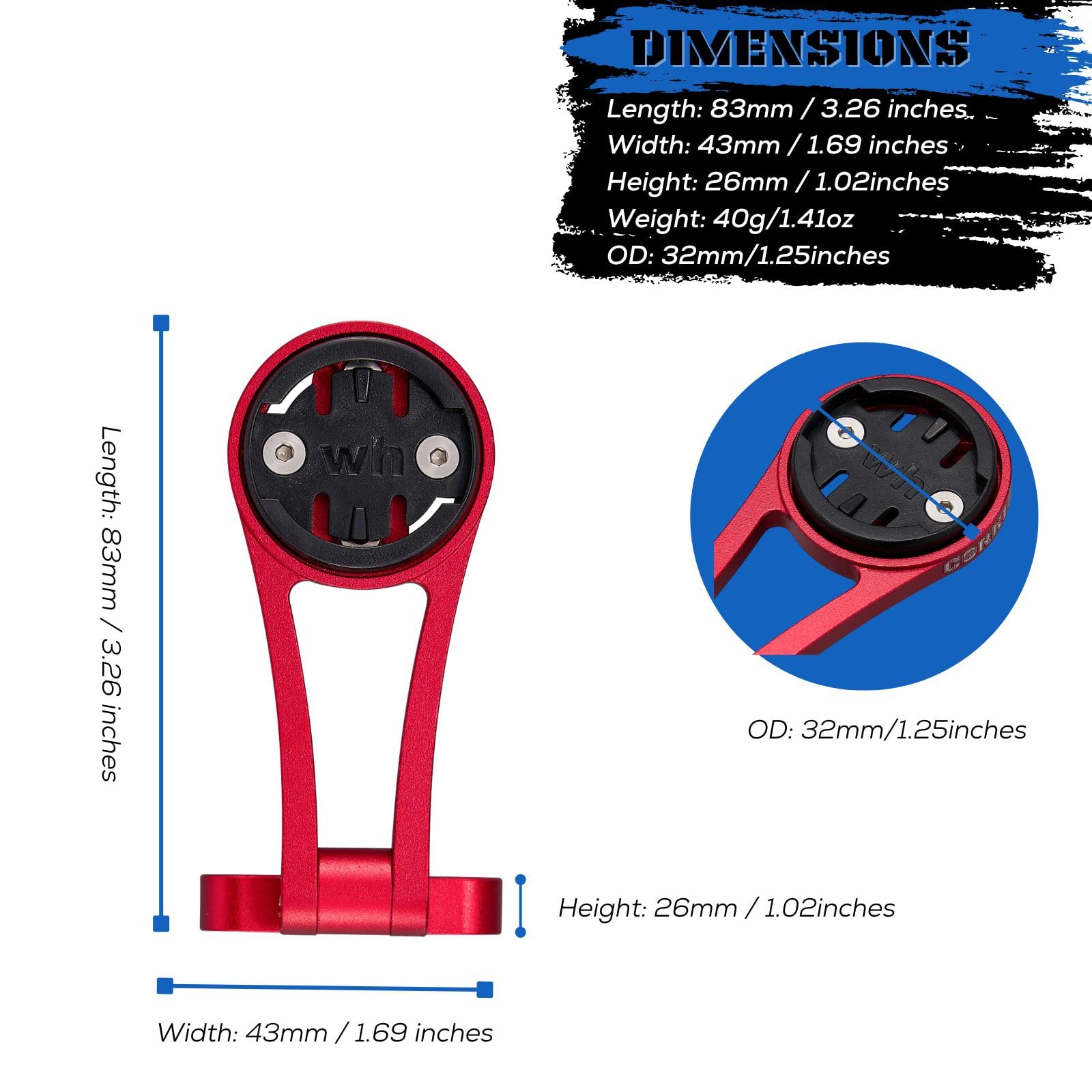 Support Potence Vélo Pour Wahoo Elemnt / Bolt / Mini – Aluminium, Léger, Fixe Sur Cintre