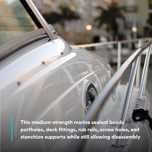 Miniatura 5 de 3M Sellador adhesivo marino de curado rápido 4200 (06560) - Sellador adhesivo flexible semipermanente para barcos y vehículos recreativos - Blanco