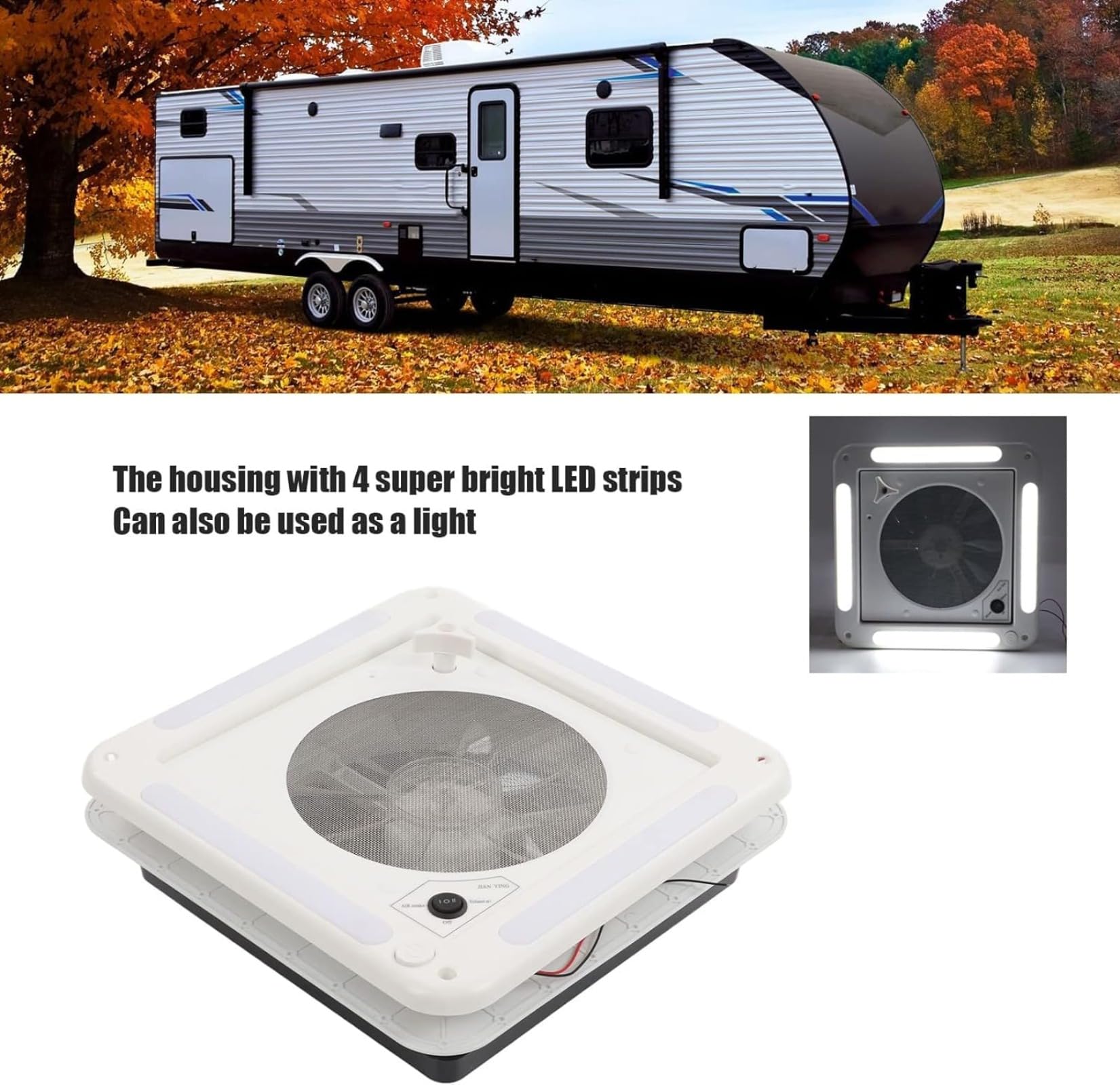 新品キャンピングカー換気　RVルーフベントファン　ベンチレーター Amazon | RVルーフベントファン、 キャンピングカー換気扇、12V