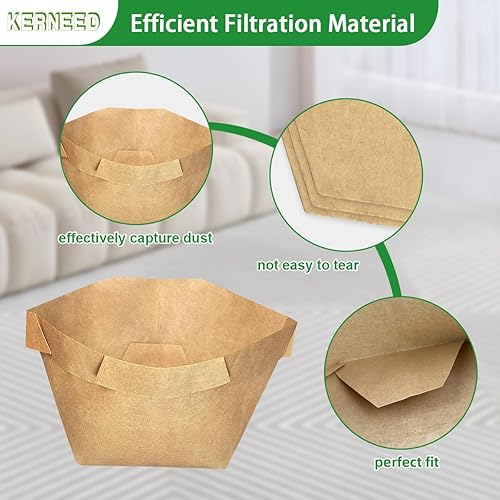 Miniatura 4 de Paquete de 12 bolsas de vacío tipo BP aptas para aspiradora Hoover C2401 de hombro y mochila de aspiradora, repuesto de pieza #401000BP, 1KE2103000,