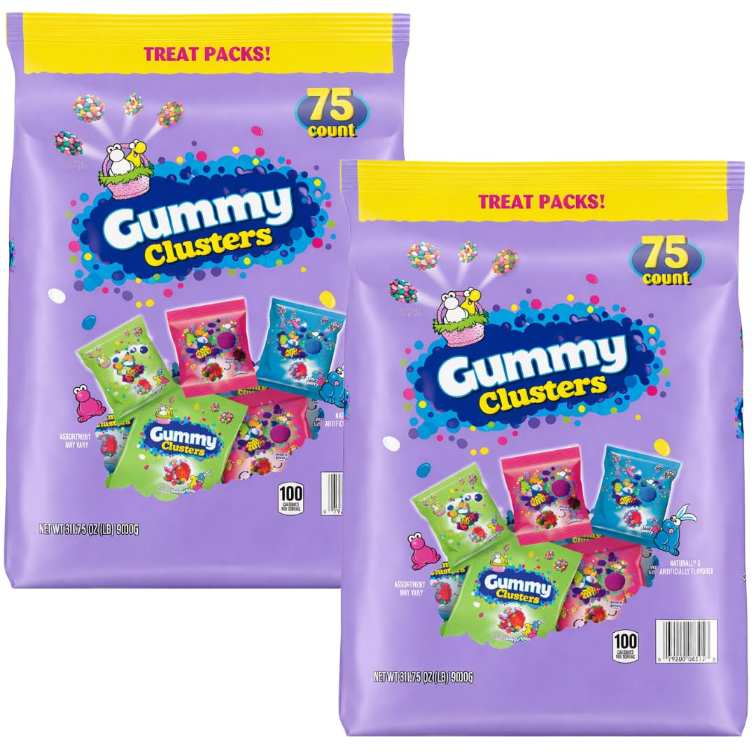 Gumy Clusters, Treat Size Candy, 75 Count (2 Pack)