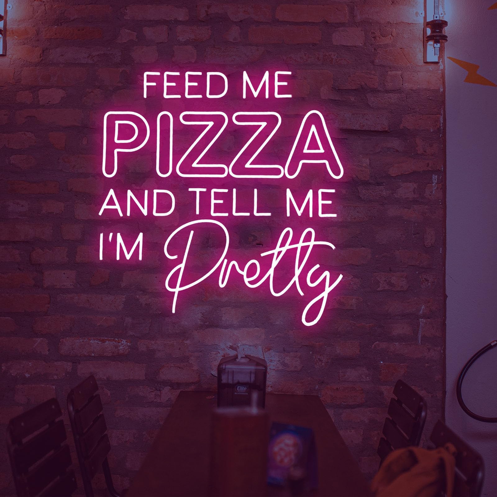 Sturdy Feed Me Tacos And Tell Me I'm Pretty Neon Sign | Printed Feed Me