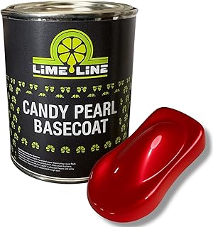 LiME LiNE Candy Pearl Basecoat – All-In-One Base, Pearl & Candy Color | Tri-Stage Look in One Step | Full-Coverage Candy Look: Must be Cleared with 2K Clearcoat (Candy Apple Red, 1 Quart)