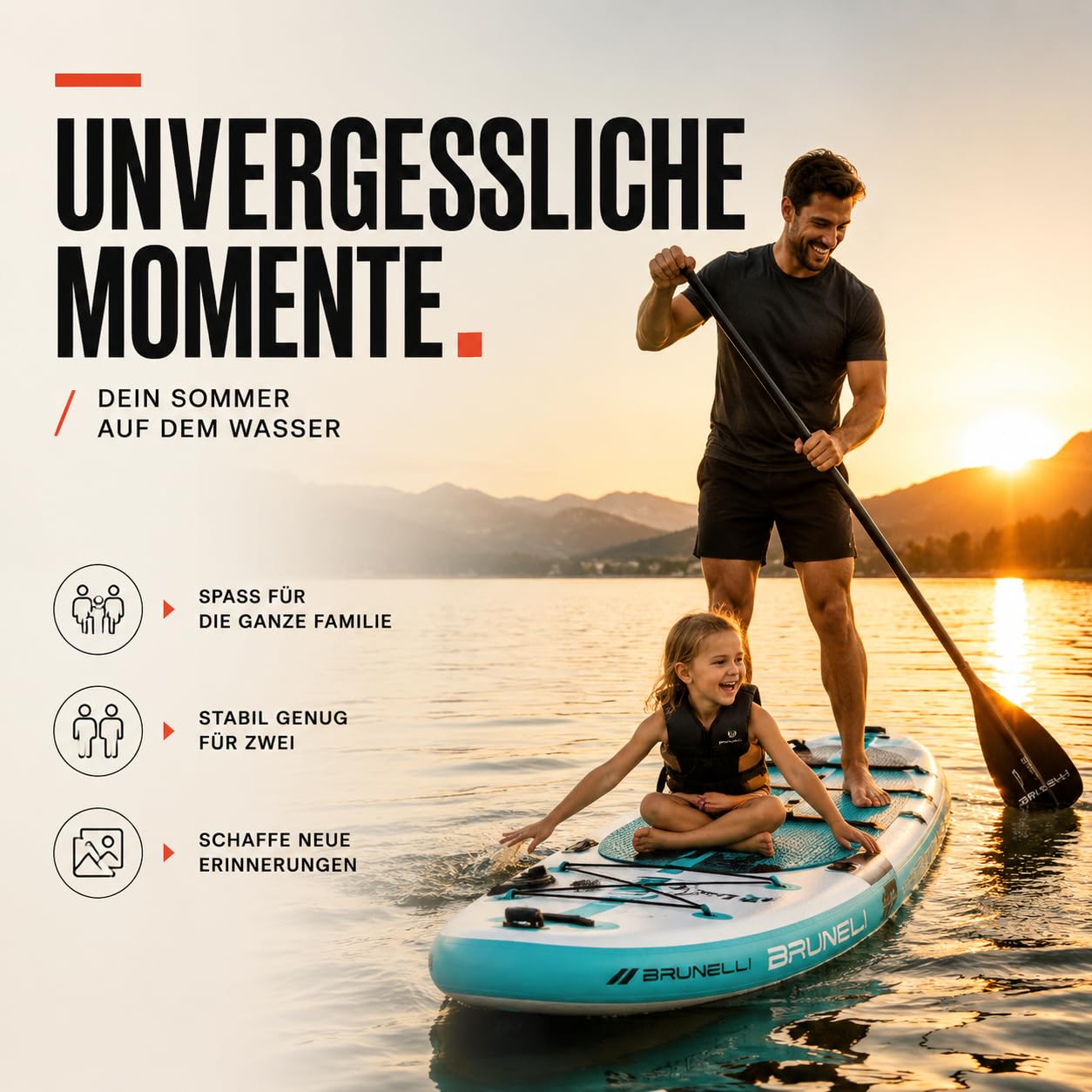 Brunelli 10.0 Premium SUP Board Stand Up Paddle iSUP Kayak Remo y Correa 305 cm